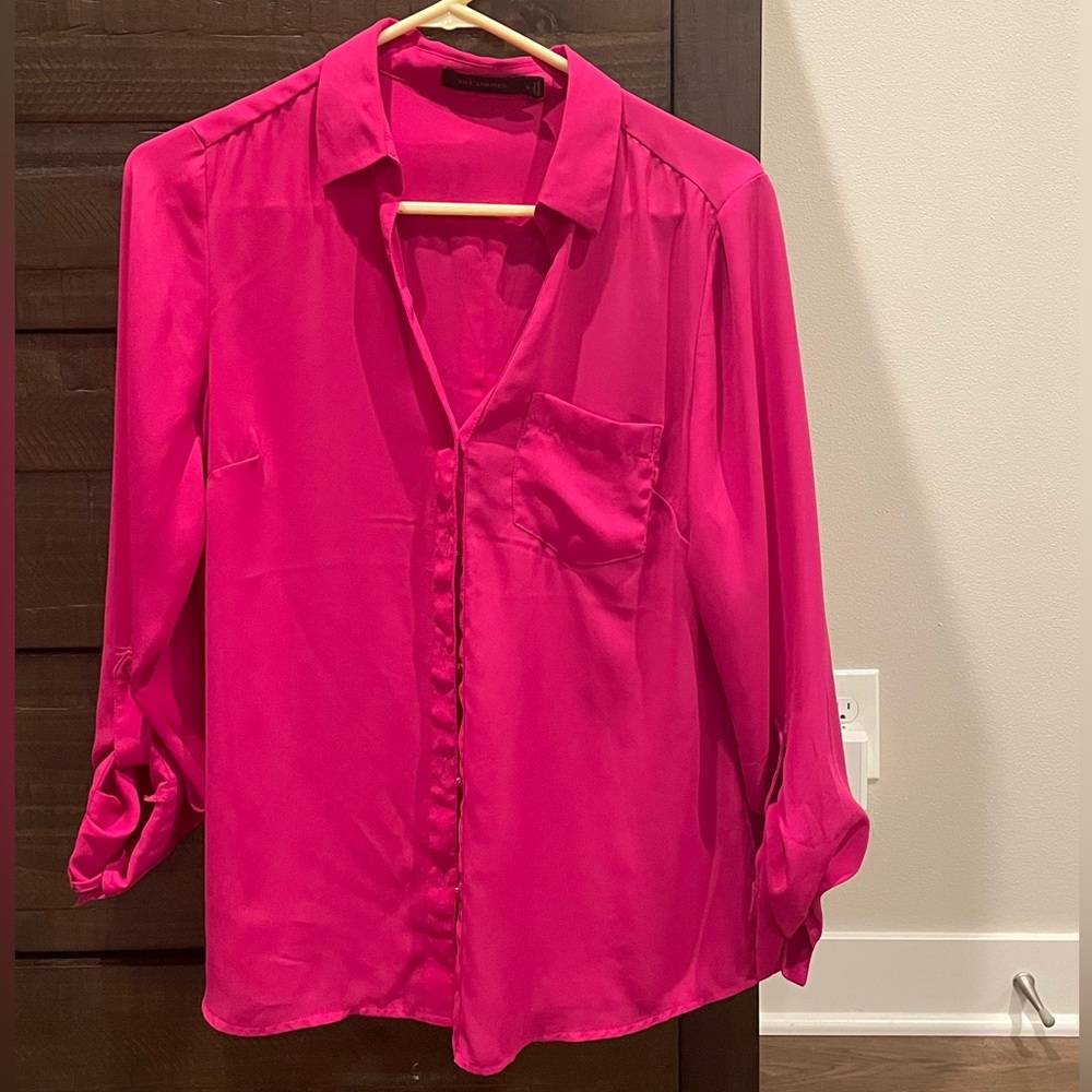 Beautiful pink The Limited button up shirt